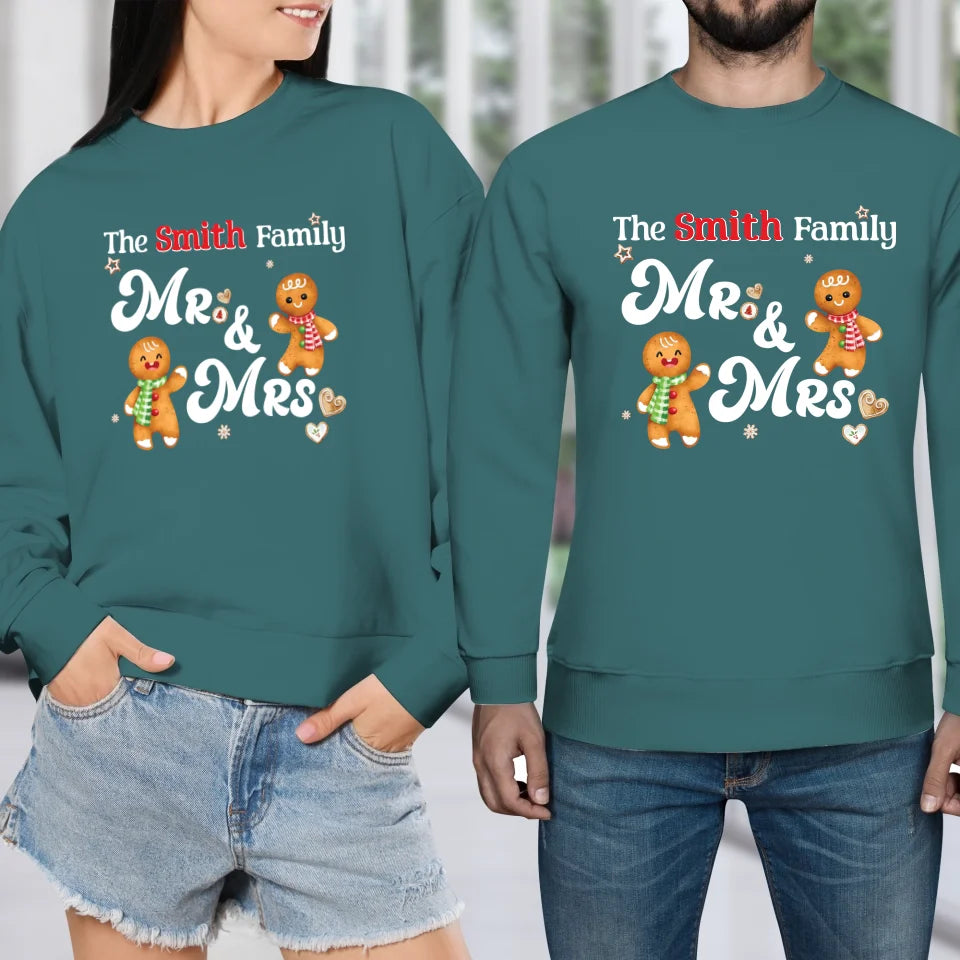 The Mr And Mrs Family - Custom Name - Personalized Gift For Couples - Unisex Sweater