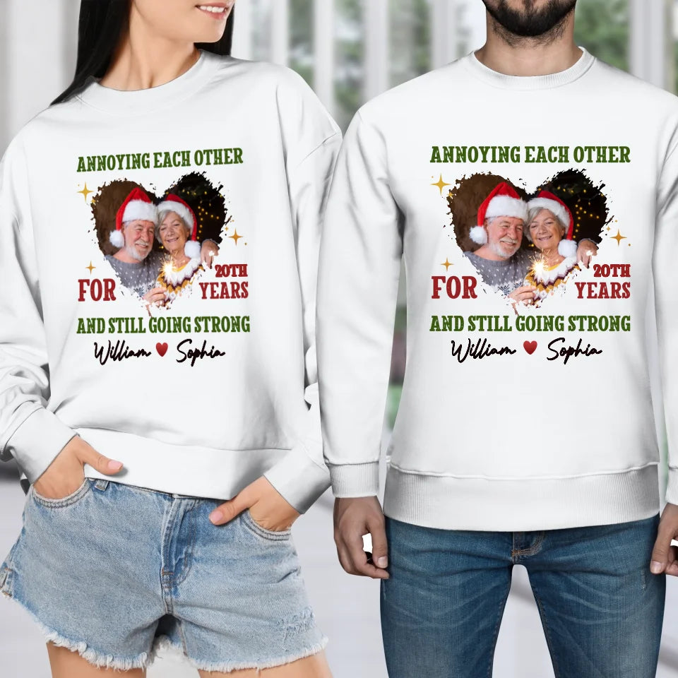 Together For Years, Couple Happy - Custom Photo - Personalized Gift For Couples - Unisex Sweater