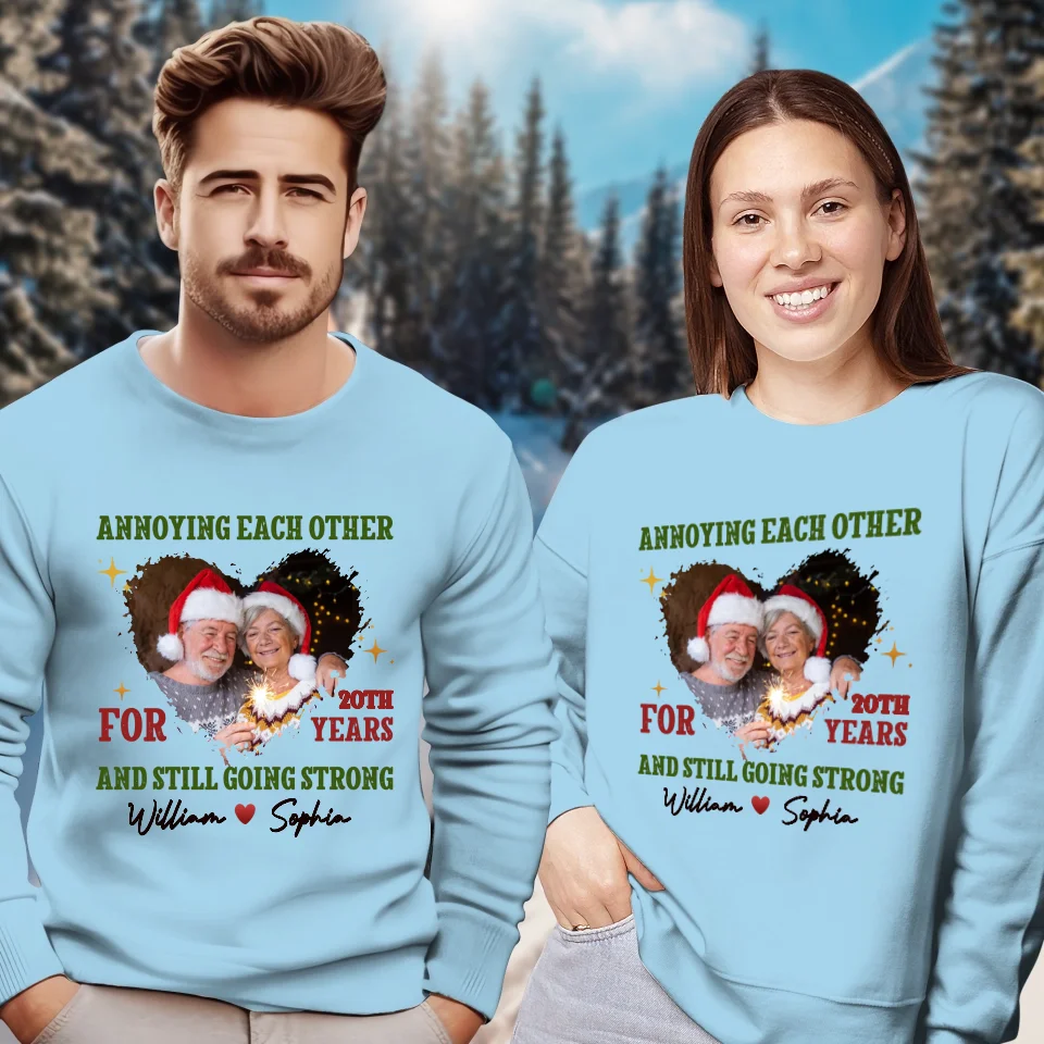 Together For Years, Couple Happy - Custom Photo - Personalized Gift For Couples - Unisex Sweater