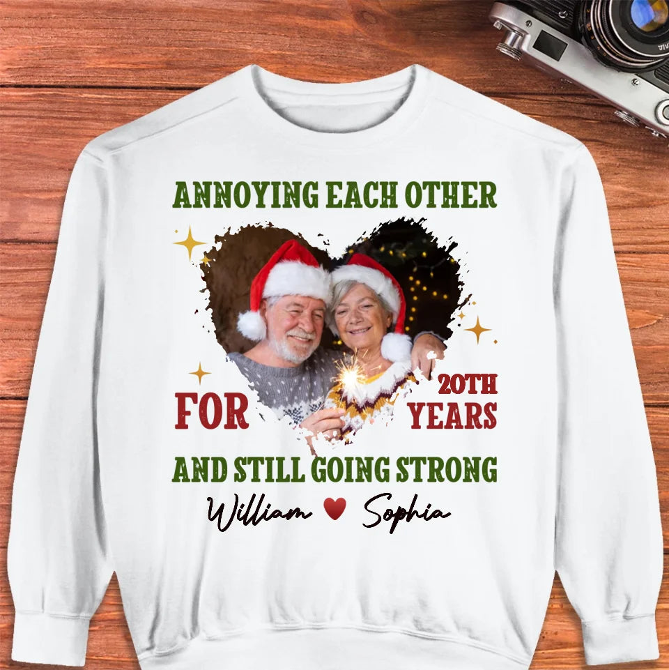 Together For Years, Couple Happy - Custom Photo - Personalized Gift For Couples - Unisex Sweater