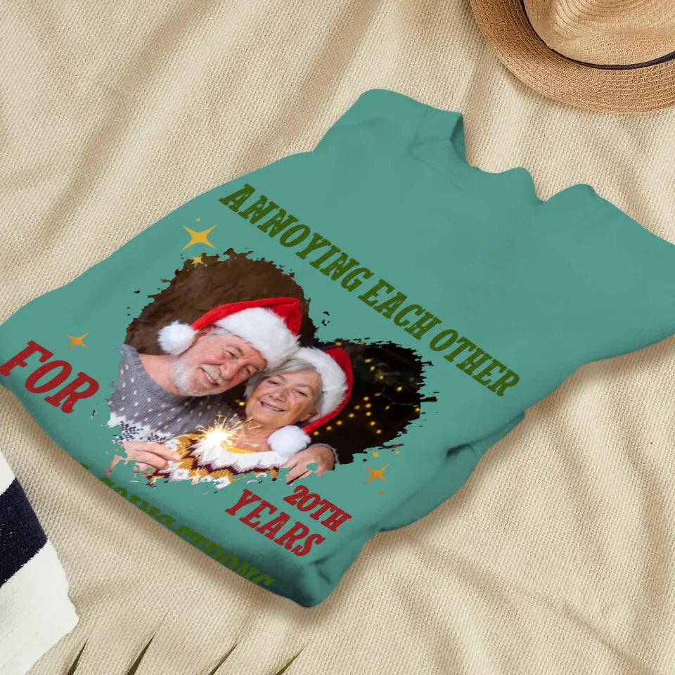 Together For Years, Couple Happy - Custom Photo - Personalized Gift For Couples - Unisex Sweater