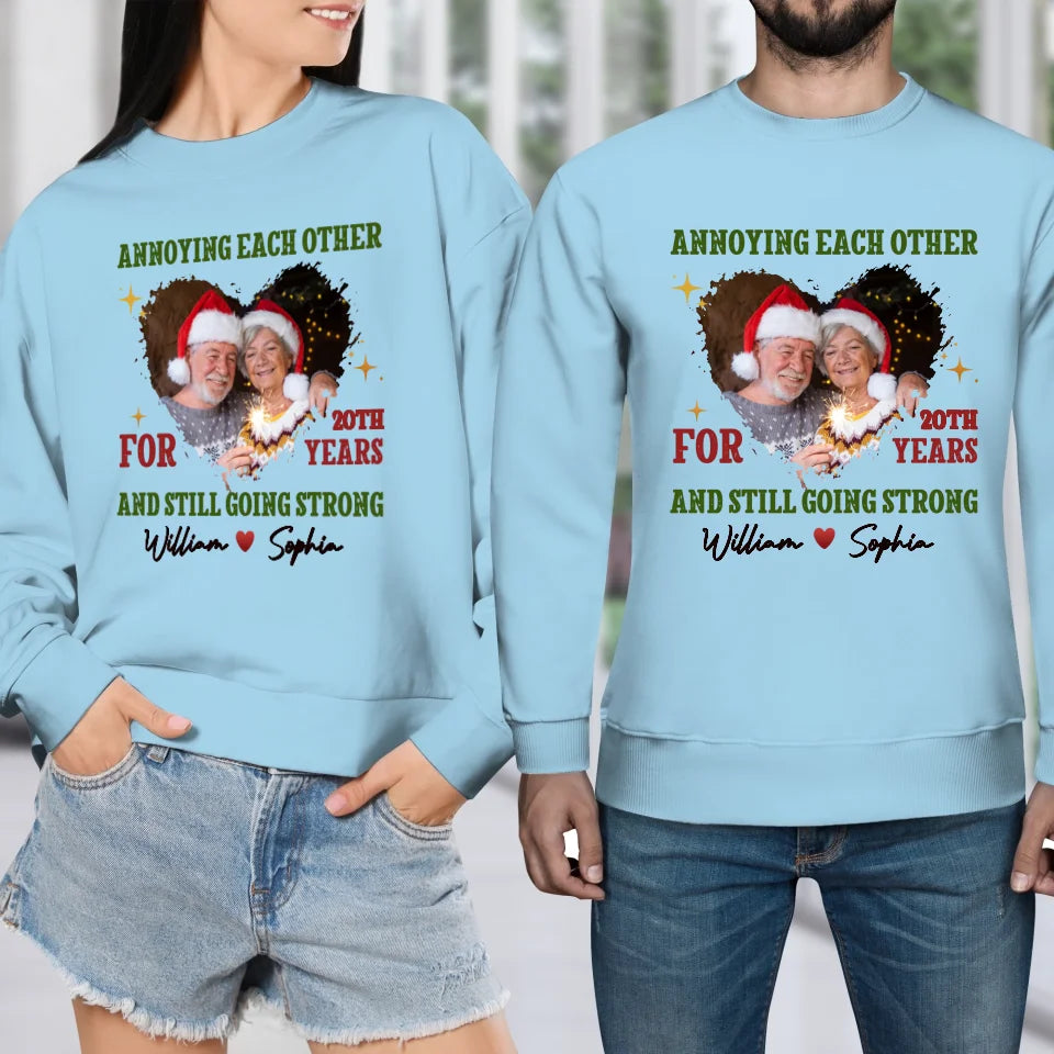 Together For Years, Couple Happy - Custom Photo - Personalized Gift For Couples - Unisex Sweater