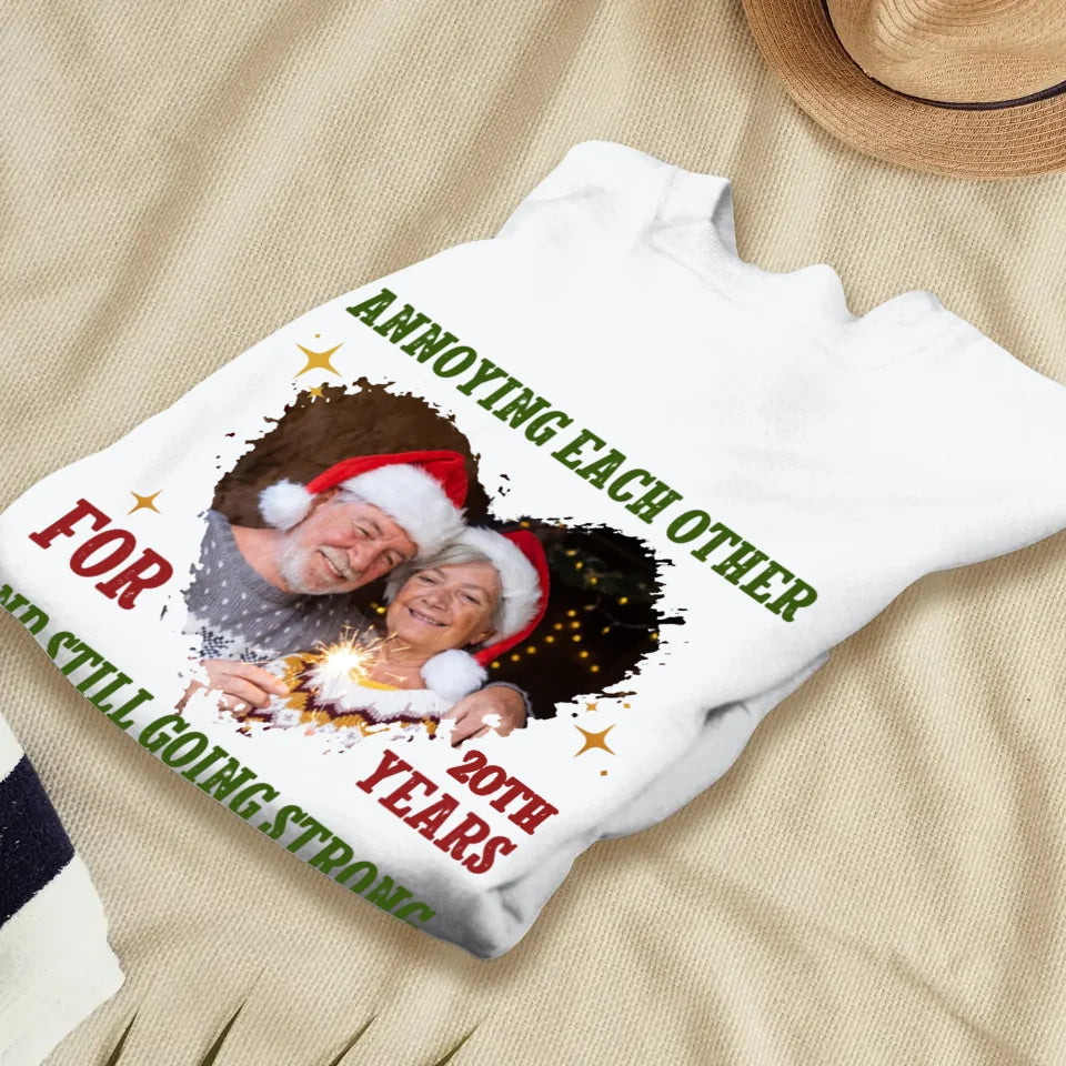 Together For Years, Couple Happy - Custom Photo - Personalized Gift For Couples - Unisex Sweater