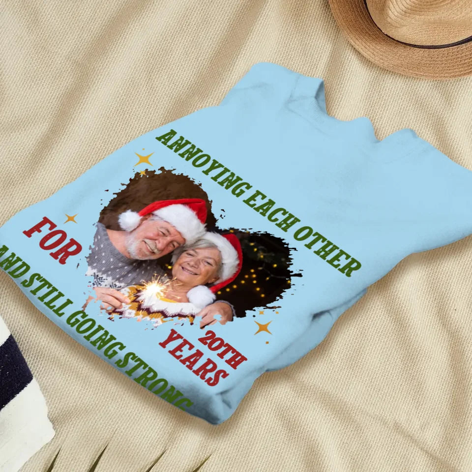 Together For Years, Couple Happy - Custom Photo - Personalized Gift For Couples - Unisex Sweater