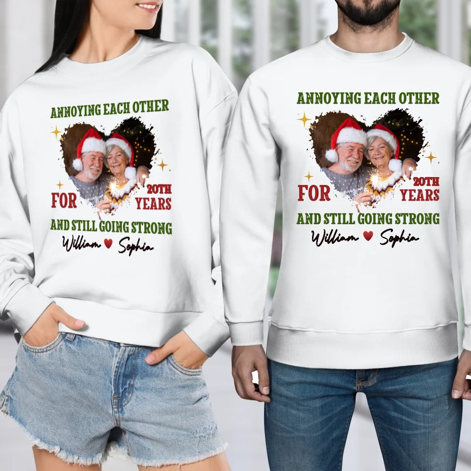 Together For Years, Couple Happy - Custom Photo - Personalized Gift For Couples - Unisex Sweater