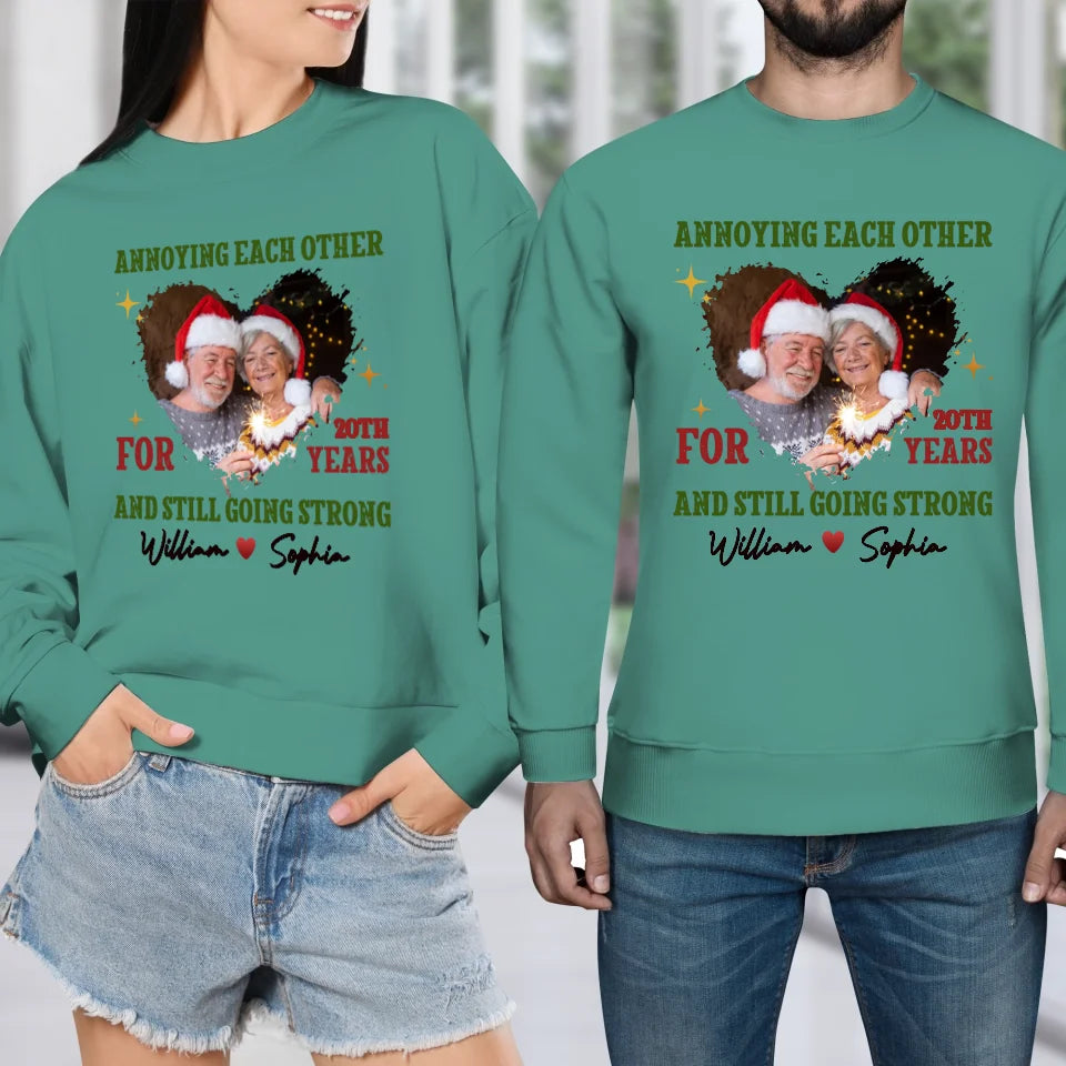 Together For Years, Couple Happy - Custom Photo - Personalized Gift For Couples - Unisex Sweater