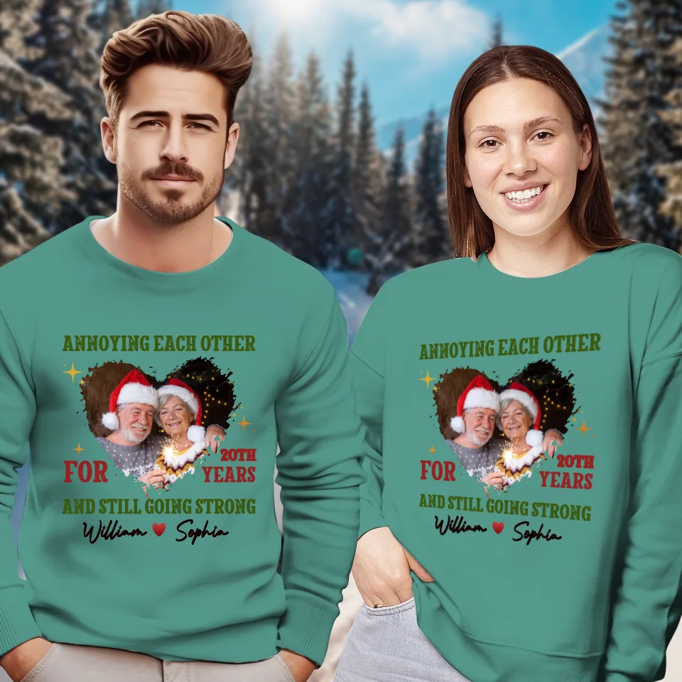 Together For Years, Couple Happy - Custom Photo - Personalized Gift For Couples - Unisex Sweater