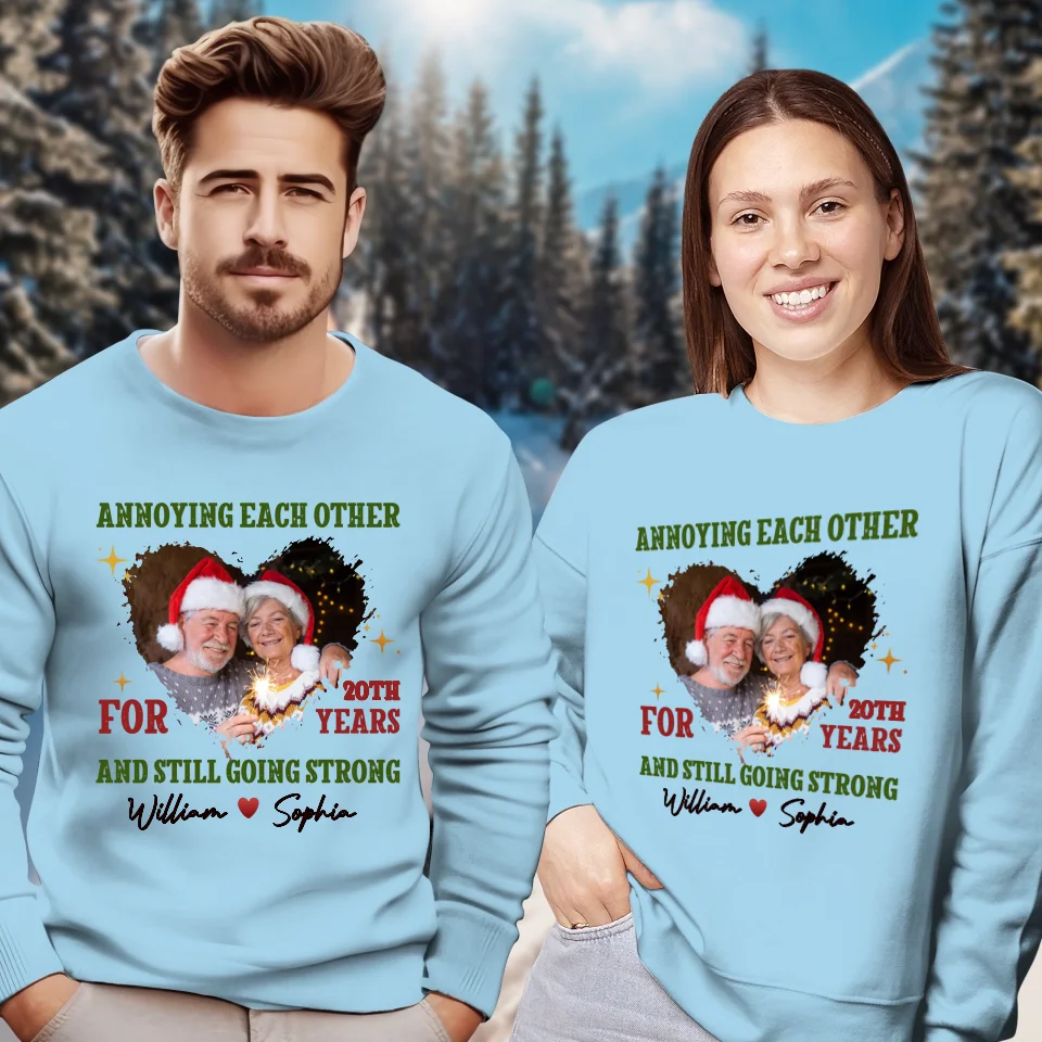 Together For Years, Couple Happy - Custom Photo - Personalized Gift For Couples - Unisex Sweater