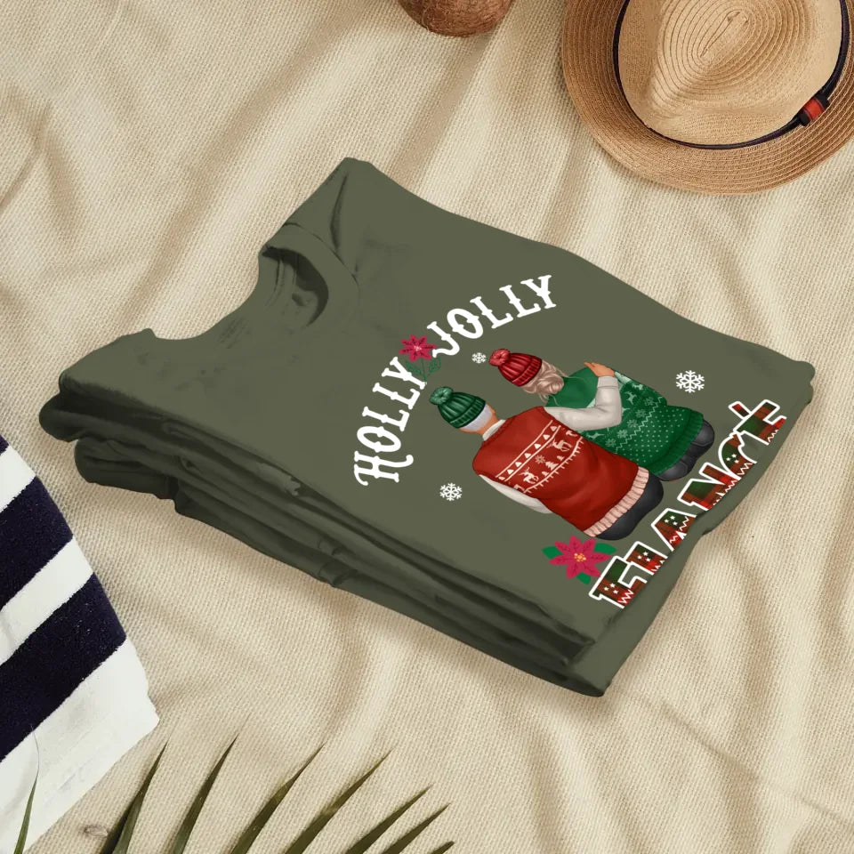 Holly Jolly Fiance - Custom Anniversary Year - Personalized Gift For Couples - Unisex T-Shirt