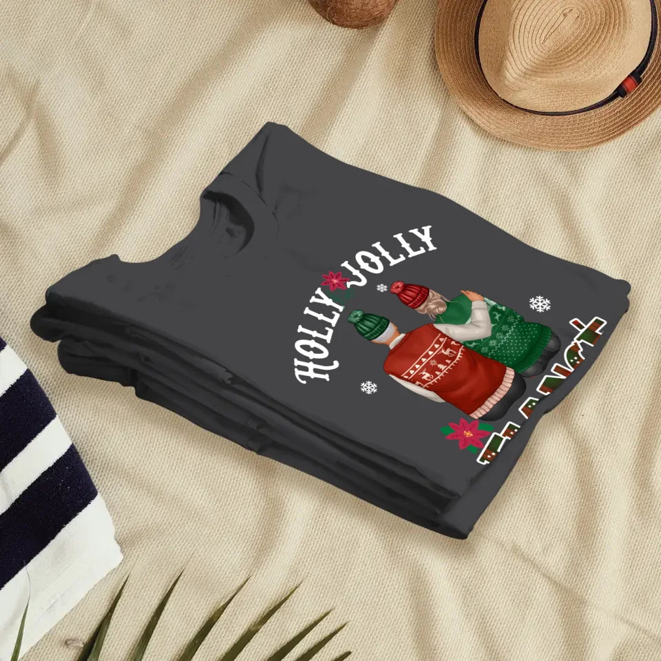 Holly Jolly Fiance - Custom Anniversary Year - Personalized Gift For Couples - Unisex T-Shirt