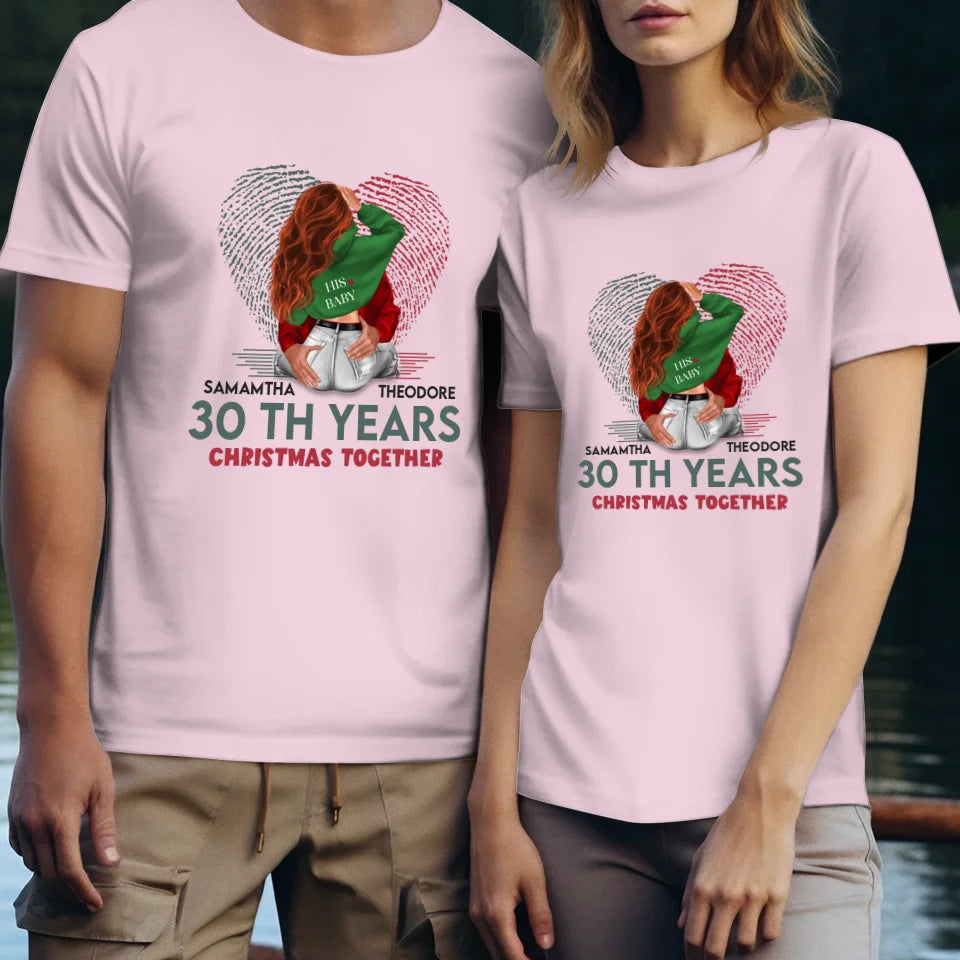 Christmas Together - Custom Name - Personalized Gift For Couples - Unisex T-Shirt