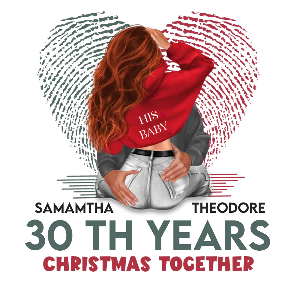 Christmas Together - Custom Name - Personalized Gift For Couples - Unisex Sweater