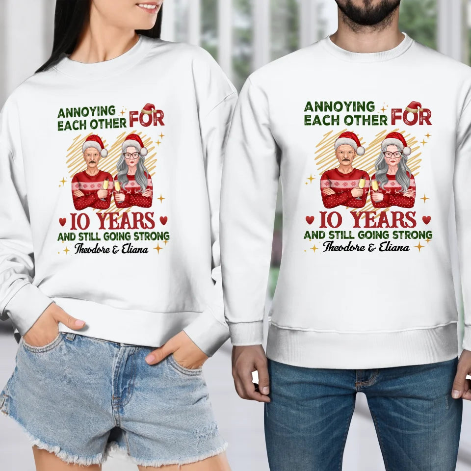 Together For Many Years, Still Strong, Funny, Couple Cool - Custom Name - Personalized Gift For Couples - Unisex Sweater