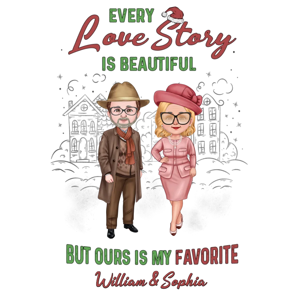 Every Love Story Is Beautiful - Custom Name - Personalized Gift For Couples - Unisex T-Shirt