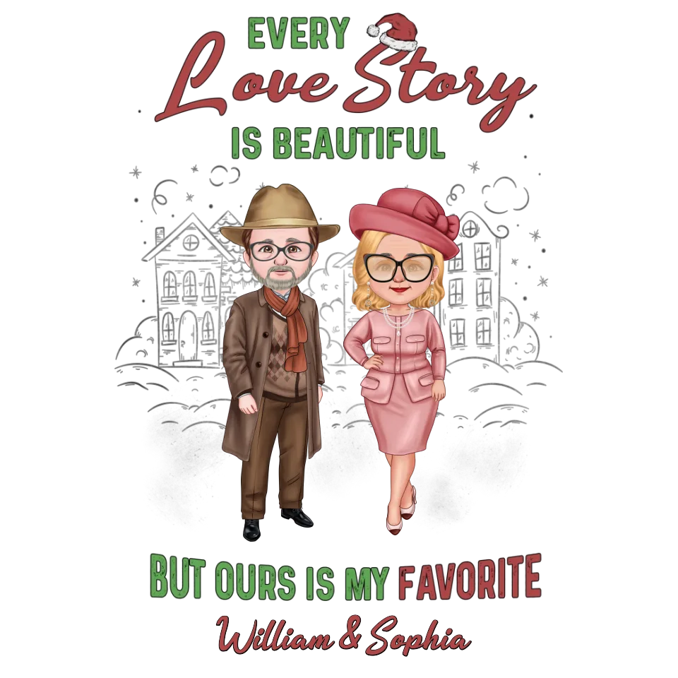 Every Love Story Is Beautiful - Custom Name - Personalized Gift For Couples - Unisex Sweater