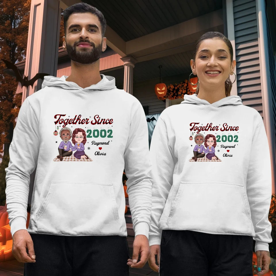 Together Since With Christmas Theme - Custom Name - Personalized Gift For Couple - Unisex Hoodie