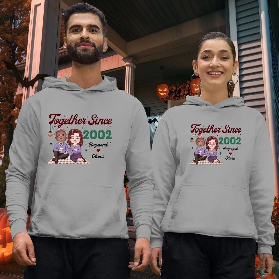 Together Since With Christmas Theme - Custom Name - Personalized Gift For Couple - Unisex Hoodie