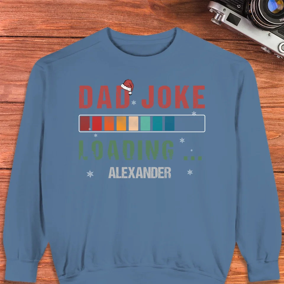 Dad Joke Loading Vintage Christmas - Custom Name - Personalized Gifts For Dad - Sweater