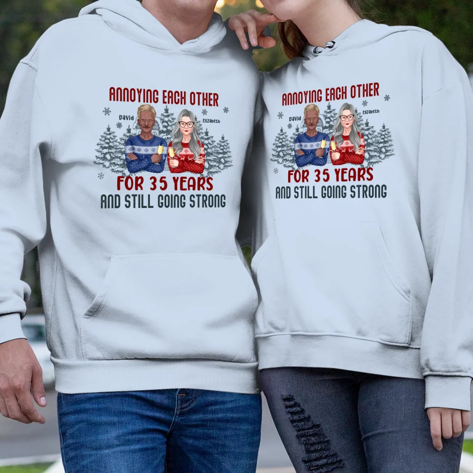 Annoying Each Other And Still Going Strong - Custom Name - Personalized Gift For Couple - Unisex Hoodie