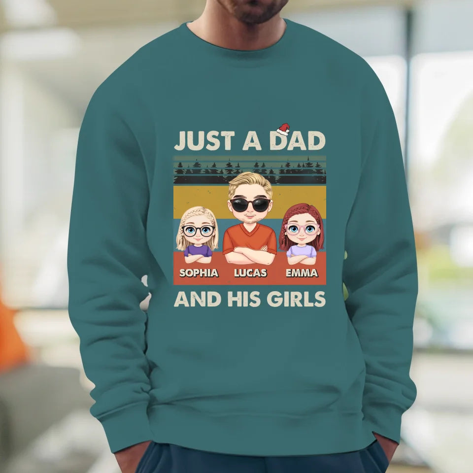 Just A Dad And His Girl - Custom Name - Personalized Gifts For Dad - Sweater