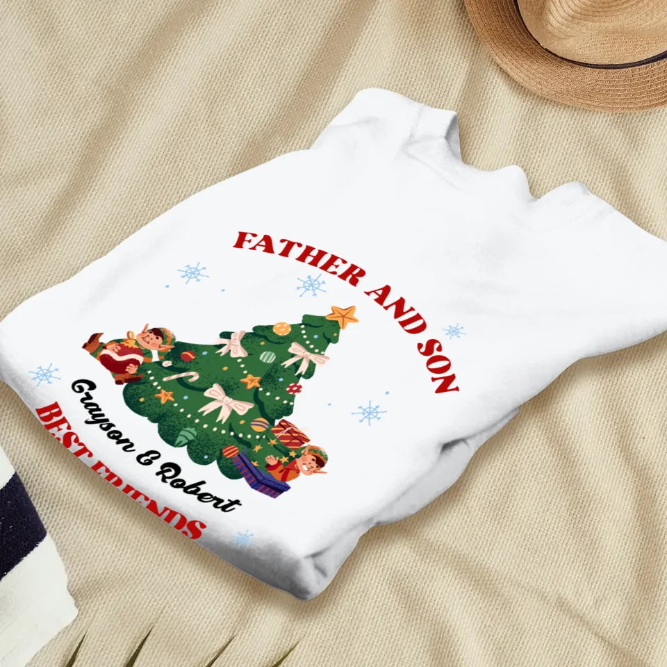 Father And Son - Custom Name - Personalized Gifts For Dad - T-Shirt