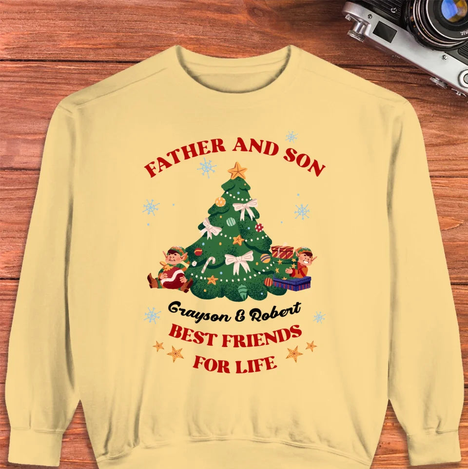 Father And Son - Custom Name - Personalized Gifts For Dad - T-Shirt