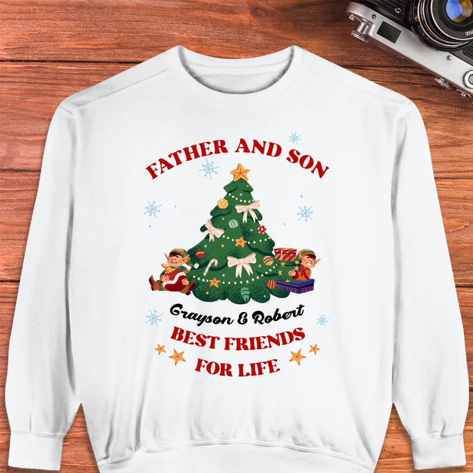 Father And Son - Custom Name - Personalized Gifts For Dad - T-Shirt