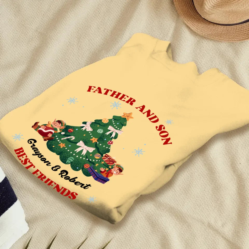 Father And Son - Custom Name - Personalized Gifts For Dad - T-Shirt