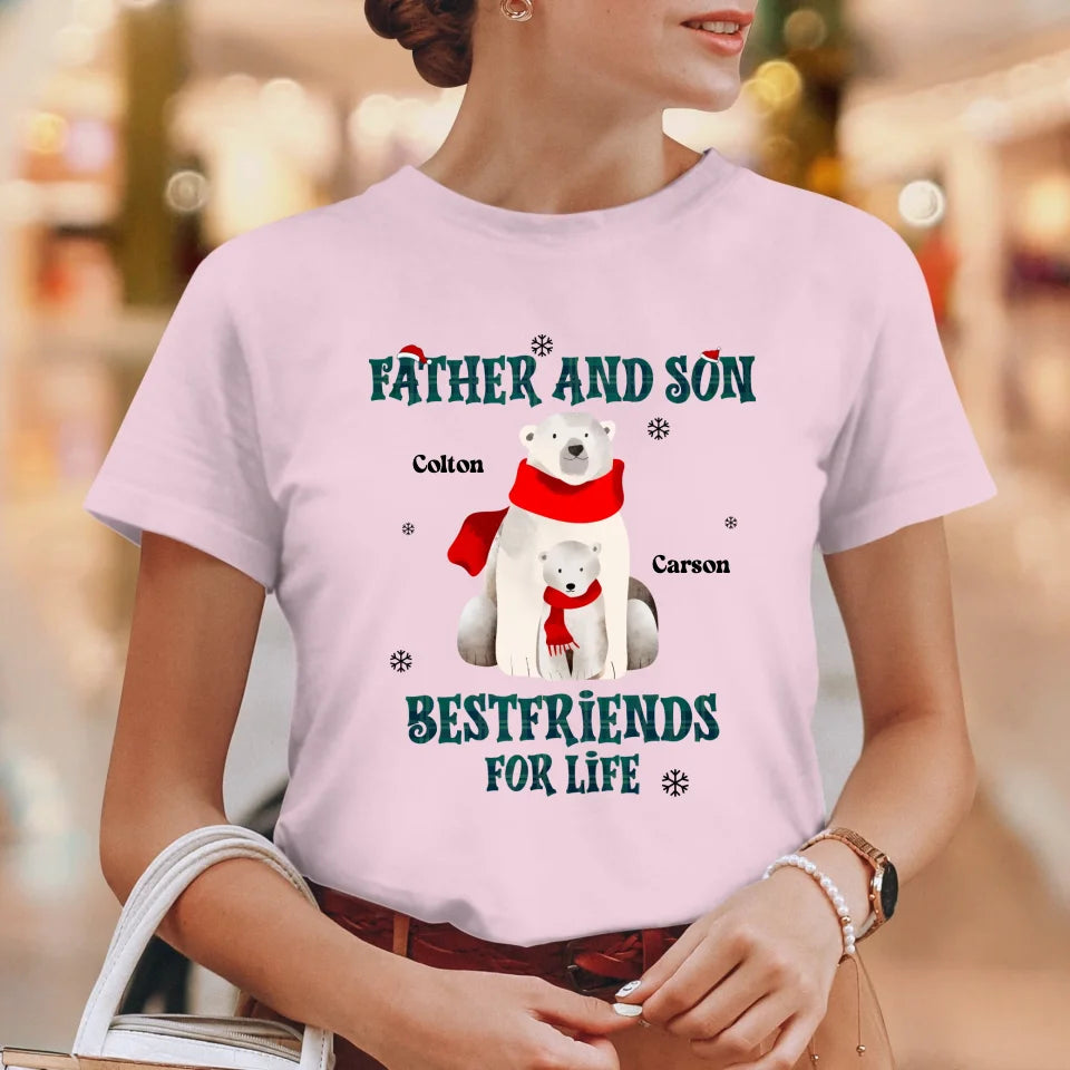 Father And Son Polar Bear - Custom Name - Personalized Gifts For Dad - Sweater