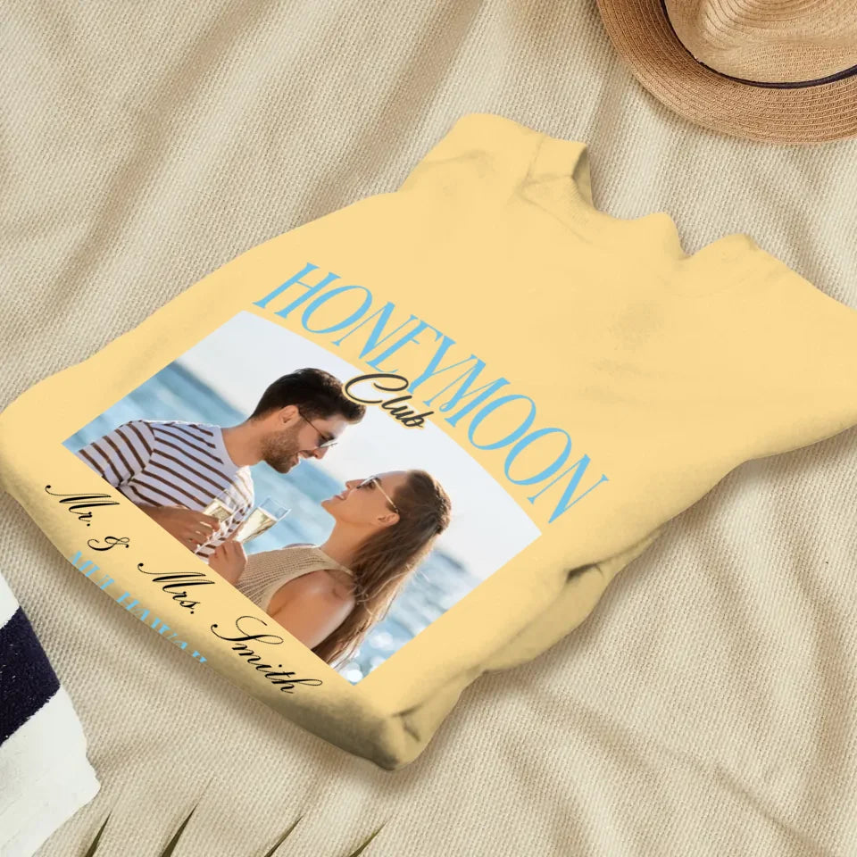 Our Honeymoon - Custom Photo - Personalized Gifts for Couples - Unisex Sweater