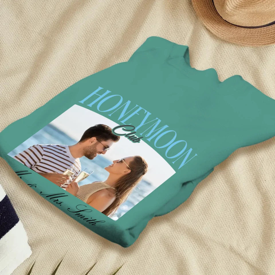 Our Honeymoon - Custom Photo - Personalized Gifts for Couples - Unisex Sweater