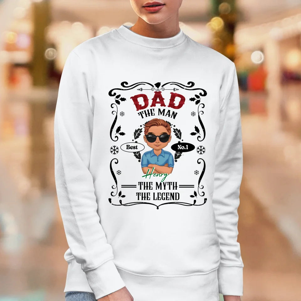 The Man The Myth Christmas - Custom Name - Personalized Gifts For Dad - Sweater