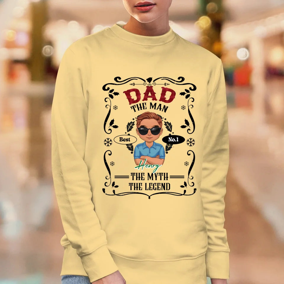 The Man The Myth Christmas - Custom Name - Personalized Gifts For Dad - Sweater