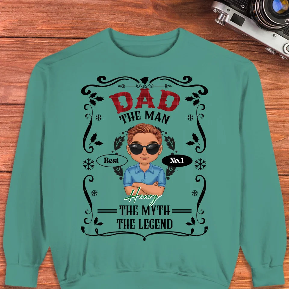 The Man The Myth Christmas - Custom Name - Personalized Gifts For Dad - Sweater