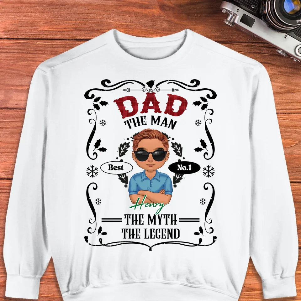 The Man The Myth Christmas - Custom Name - Personalized Gifts For Dad - Sweater