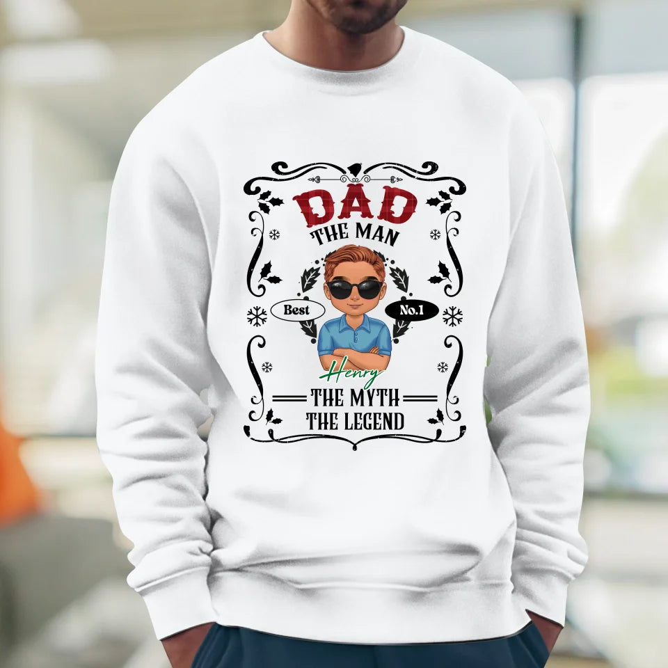 The Man The Myth Christmas - Custom Name - Personalized Gifts For Dad - Sweater