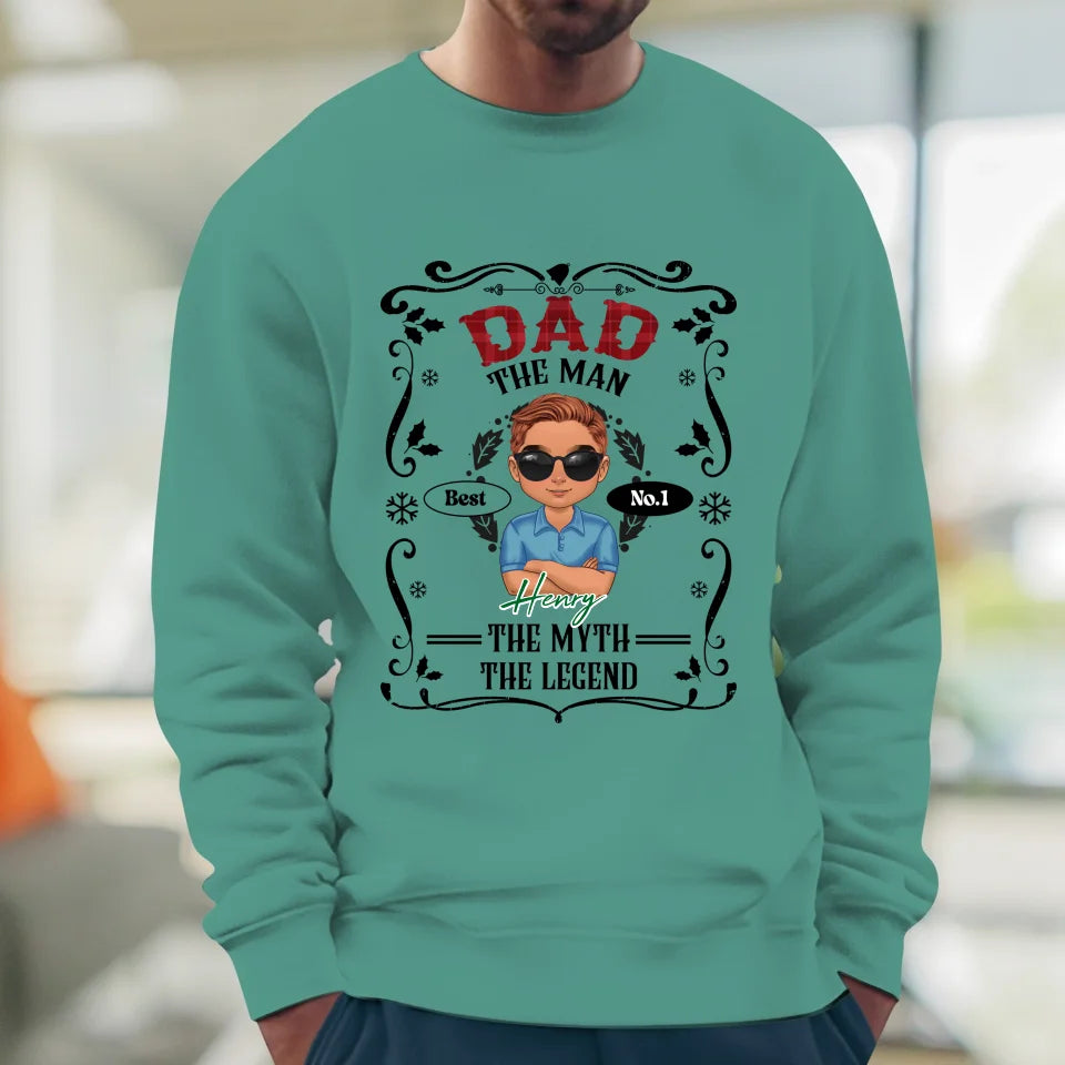 The Man The Myth Christmas - Custom Name - Personalized Gifts For Dad - Sweater