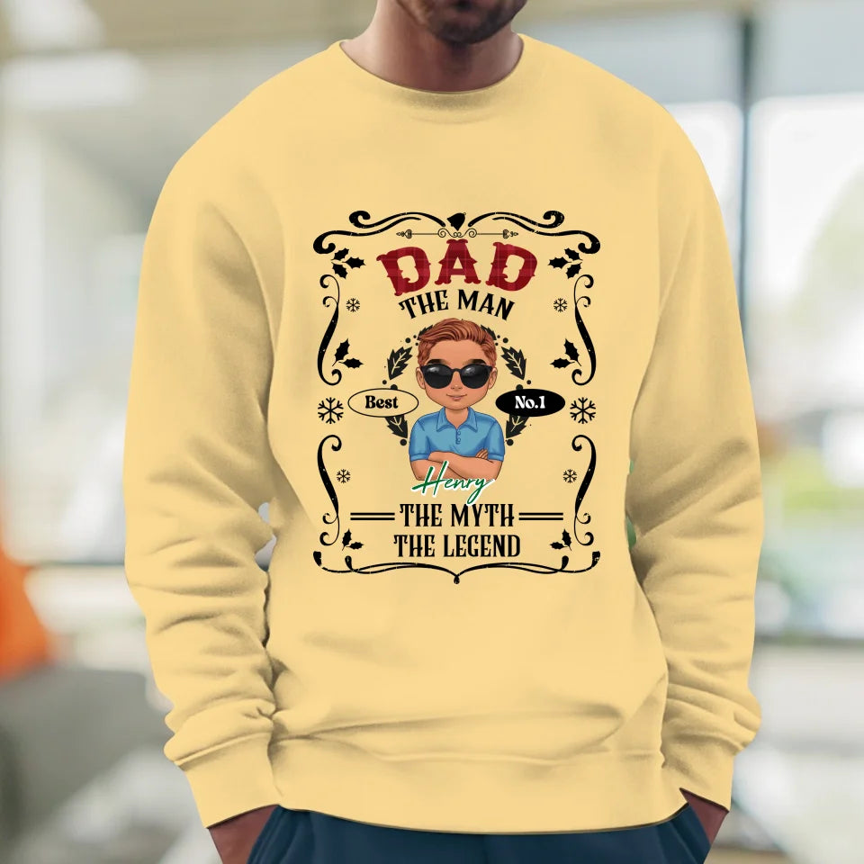 The Man The Myth Christmas - Custom Name - Personalized Gifts For Dad - Sweater