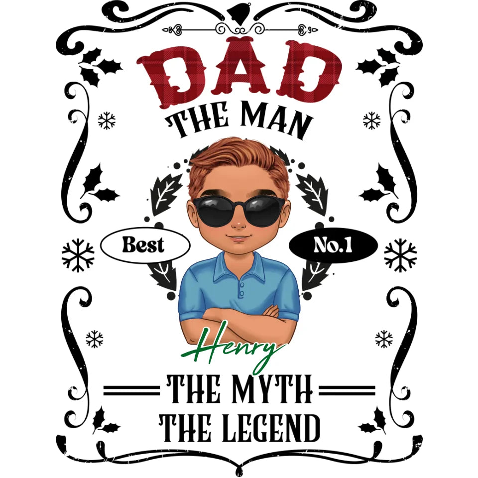 The Man The Myth Christmas - Custom Name - Personalized Gifts For Dad - Sweater