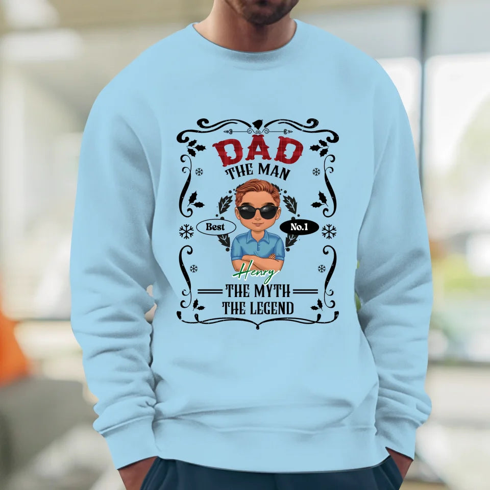 The Man The Myth Christmas - Custom Name - Personalized Gifts For Dad - Sweater