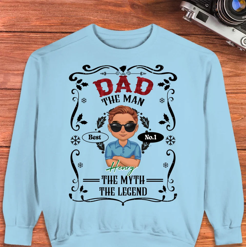 The Man The Myth Christmas - Custom Name - Personalized Gifts For Dad - Sweater