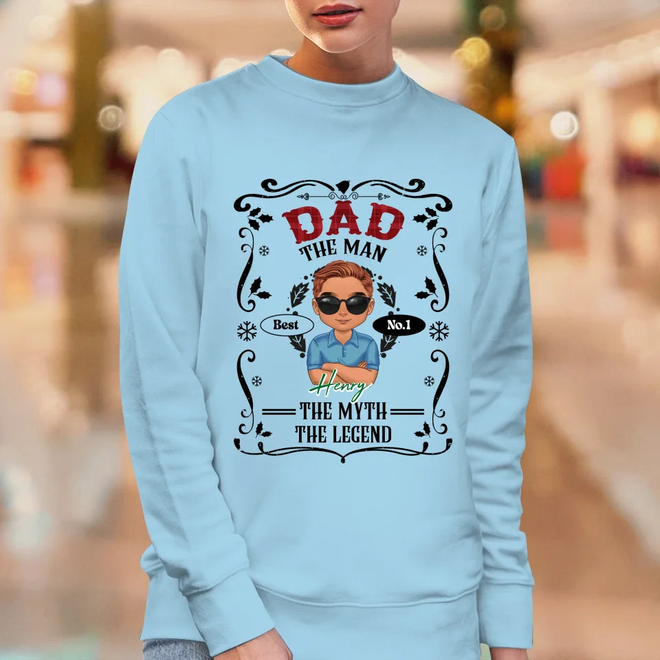 The Man The Myth Christmas - Custom Name - Personalized Gifts For Dad - Sweater