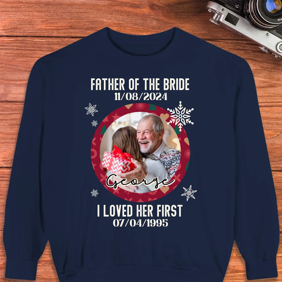 Father Of The Bride - Custom Photo - Personalized Gifts For Dad - Sweater