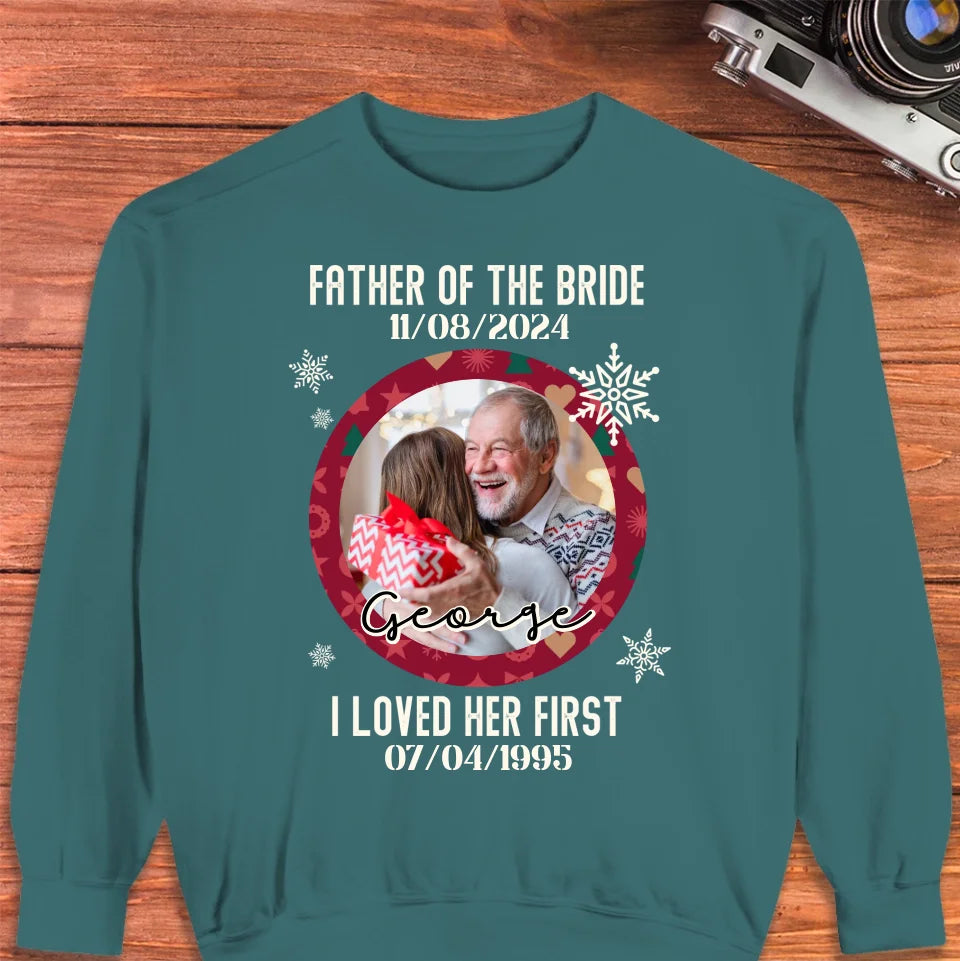 Father Of The Bride - Custom Photo - Personalized Gifts For Dad - Sweater