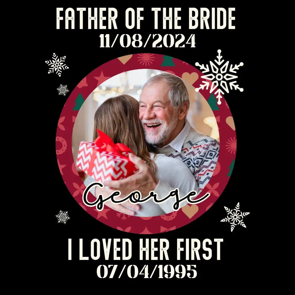 Father Of The Bride - Custom Photo - Personalized Gifts For Dad - Sweater