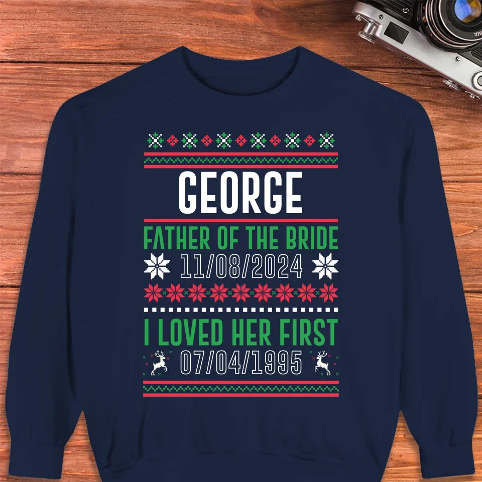 Father Of The Bride - Custom Name - Personalized Gifts For Dad - Sweater