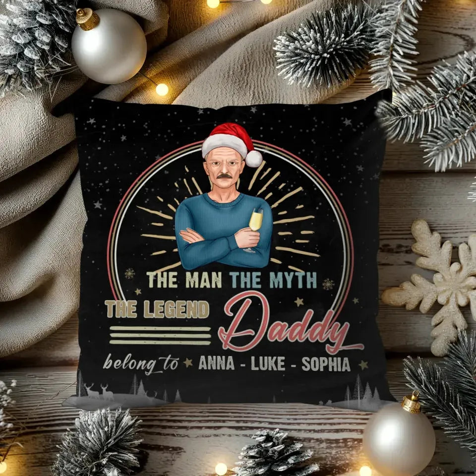 The Man The Myth The Legend Dad - Custom Name - Personalized Gift For Dad - Pillow