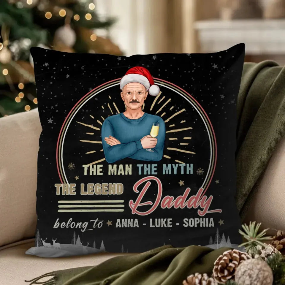 The Man The Myth The Legend Dad - Custom Name - Personalized Gift For Dad - Pillow