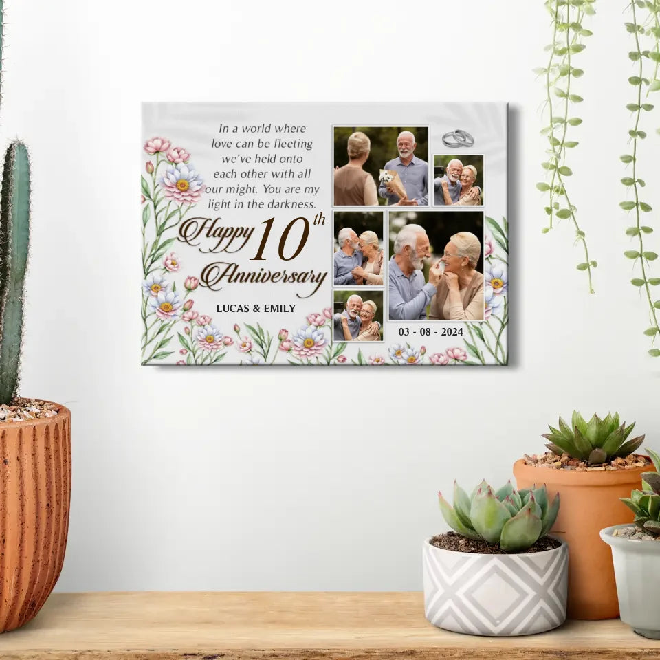 Photo To You Anniversary - Personalized Gifts For Grandpa - Canvas Photo Tiles