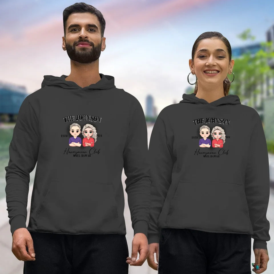 Honeymoon - Custom Year - Personalized Gifts For  Couple - Hoodie